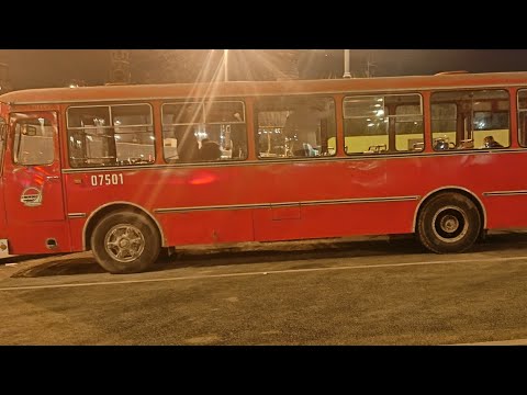 Видео: Вечерний променад по Москве на ЛиАЗе 677МБ