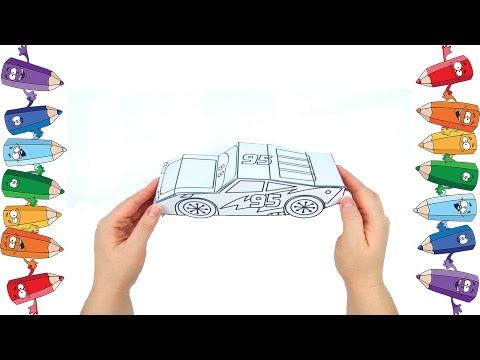 Видео: Тачки Маквин 3Д модель Рисуем и раскрашиваем Cars Mc Queen 3D model We draw and paint diy crafts