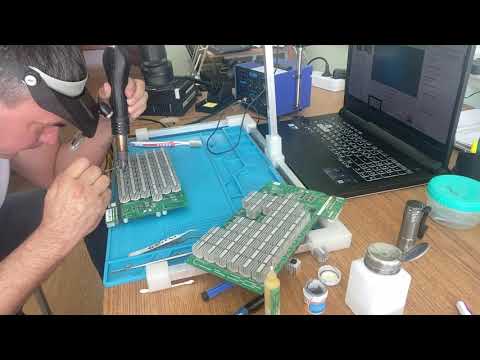 Видео: Сложный случай хэш плата Antminer S9. Видит только 61 чип.