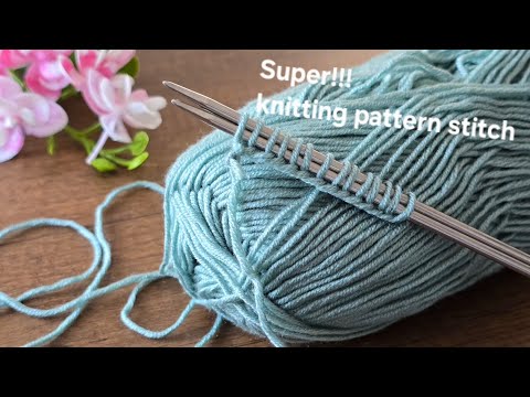 Видео: Отличный узор для вязания спицами для начинающих. 💐