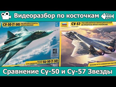 Видео: Разбор по косточкам. Сравниваем  Су-57 и Су-50 от Звезды (арт. 7319 и 7275)
