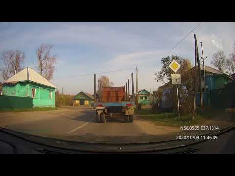 Видео: Driving in Tver region: Бежецк - Красный Холм - Весьегонск 03/10/2020 (timelapse 4x)