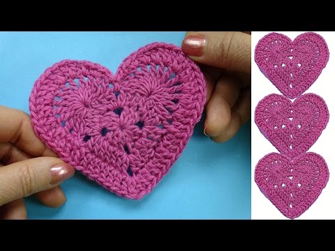 Видео: Как вязать валентинку How to crochet heart