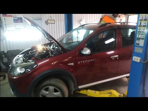 Видео: Замена ремня ГРМ  Рено Сандеро1 STEPWAY  2011г