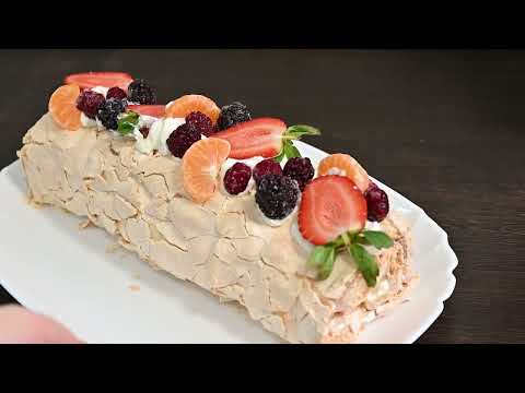 Видео: НЕЖНЕЙШИЙ ДЕСЕРТ! МЕРЕНГОВЫЙ РУЛЕТ!