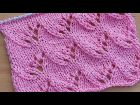 Видео: Нежный ажурный узор спицами для блузы, джемпера.