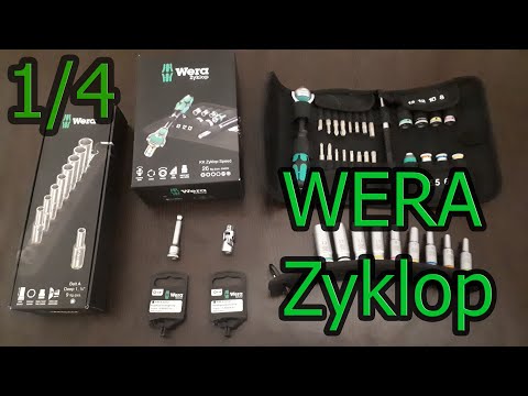 Видео: Wera Zyklop 1/4 обзор трещотки и головок и бит к ней