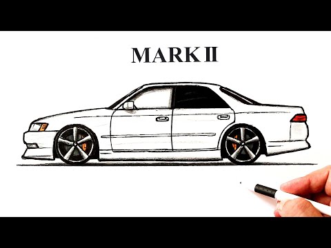 Видео: Как нарисовать Тойоту Марк 2