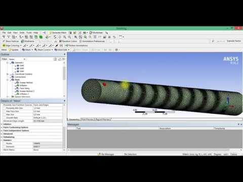 Видео: 4.2 Построение сетки спирального теплообменника в ANSYS Mesh