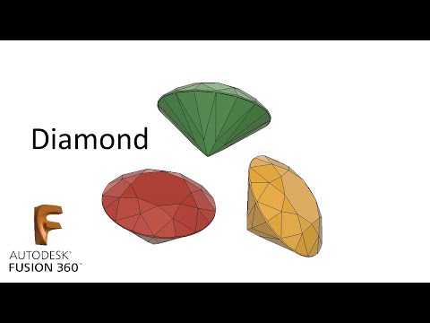 Видео: J.1. Diamond in Fusion 360 / Бриллиант во Фьюжн 360