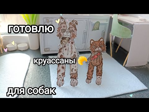 Видео: 💕круассаны для бумажных собак 🥐☕