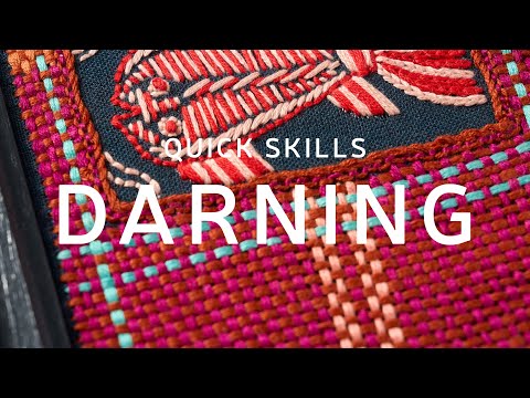 Видео: Учебное пособие по вышивке штопальным стежком — быстрые навыки