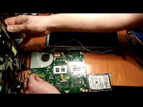 Видео: Asus A55V. Разборка и чистка ноутбука Asus A55V