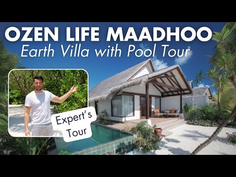 Видео: 🌴 Земляная вилла с бассейном | OZEN Life MaadHoo, Мальдивы 🏝️ | Тур на роскошную пляжную виллу кл...