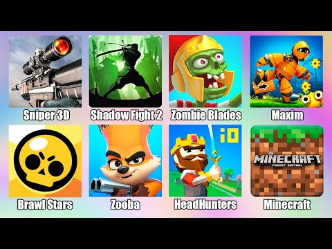 Видео: Minecraft Zooba Brawl Stars Sniper 3D Shadow Fight 2 HeadHunters io Gameplay Walkthrough МАЙНКРАФТ
