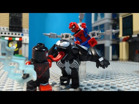 Видео: Люди-пауки против Венома (Lego Stop Motion)