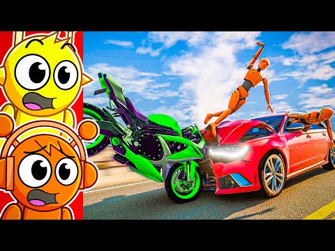 Видео: Реакция на РЕАЛИСТИЧНЫЕ АВАРИИ МОТОЦИКЛОВ И АВТОМОБИЛЕЙ! (BeamNG Drive)