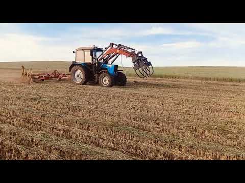 Видео: Собираем валки овса грабли Harwest Алтайского производства Прессуем прессом Mascar сразу #сенокос