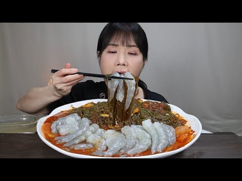 Видео: Креветки сашими, бибимэнмён, нэнмён, острая лапша, мокпан