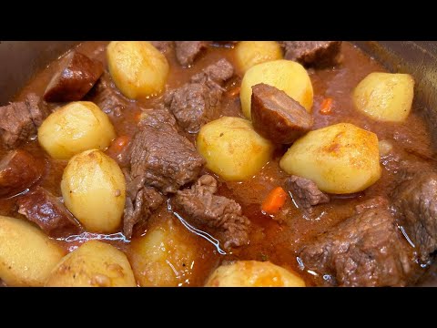 Видео: Португальское тушеное мясо с картофелем