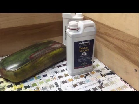 Видео: Как красит  кожу Saphir Teinture