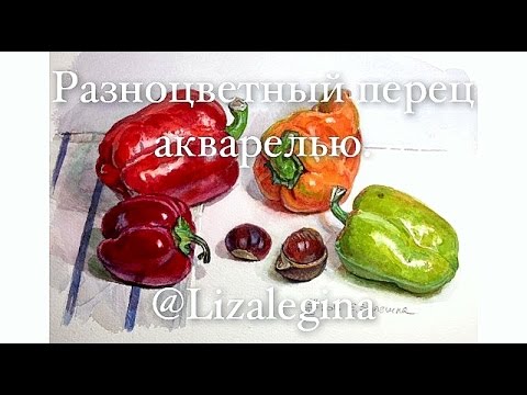 Видео: Как написать перец акварелью