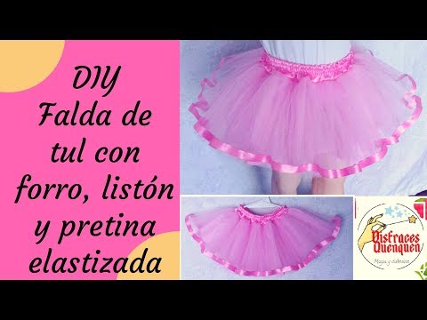 Видео: DIY. Юбка из тюля с подкладкой, лентой и эластичным поясом. Пачки для девочки.