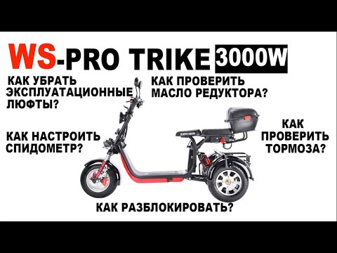 Видео: Как настроить CITYCOCO TRIKE (ситикоко трицикл). А так же настройка WS-PRO TRIKE+ 3000w
