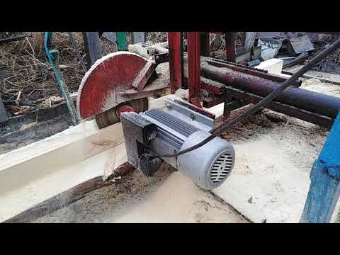 Видео: Пилорама дисковая 3 квт 220в 3000 оборотов