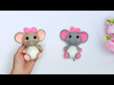 Видео: Хотите очаровательные игрушки амигуруми? 🌸Как вязать Романтического Слона крючком🌸Часть 1