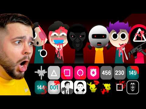 Видео: Incredibox Sprunki МОД но ИГРА В КАЛЬМАРА 2 🔴🟥🔺