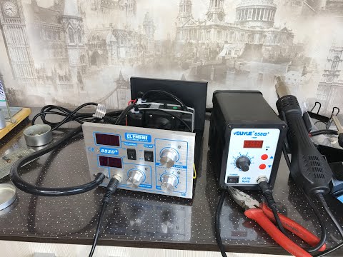 Видео: Новая Паяльная Cтанция Element 852d+. Турбинная или Компрессорная тише. Наконечники для паяльника