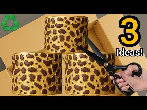 Видео: 3 потрясающие идеи для самодельных корзин из картонных коробок/умные идеи переработки отходов♻️
