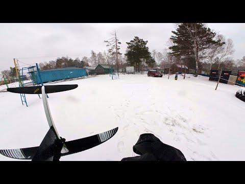 Видео: Закрытие водного сезона - Кайтсерфинг в Новосибирске, ноябрь 2025