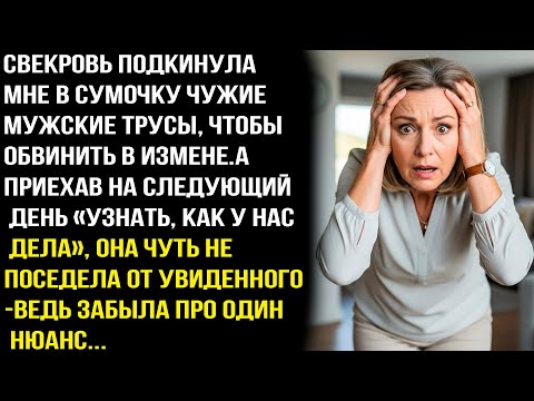Видео: СВЕКРОВЬ ПОДКИНУЛА МНЕ В СУМКУ ЧУЖИЕ МУЖСКИЕ TPУCЫ, ЧТОБЫ ОБВИНИТЬ В ИЗМЕНЕ. НО НА СЛЕДУЩИЙ ДЕНЬ...
