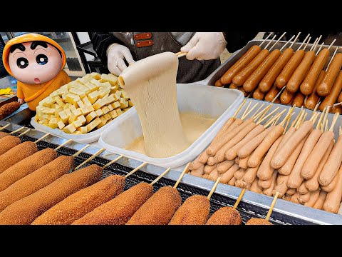 Видео: За день было распродано 1000 экземпляров! Popular Cheese Hot dog Master - корейская уличная еда
