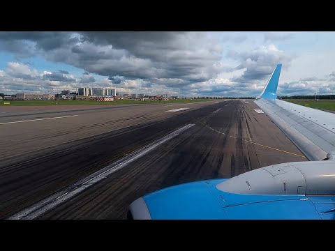 Видео: Красивый взлет из Пулково Boeing 737-800 Победа