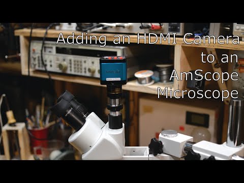 Видео: Добавление видеокамеры Hayear к микроскопу AmScope.