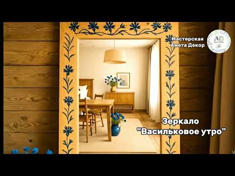 Видео: Зеркало «Васильковое утро»: ручная фактура вблизи