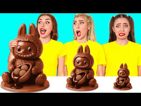 Видео: Большая, Средняя или Маленькая Тарелка Челлендж | Удивительные Кухонные Трюки от Jelly DO Challenge