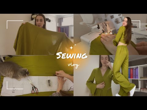 Видео: Швейный влог. Шью летний костюм из штапеля. #швея#швейныйблог#шьемсами#шьюдома