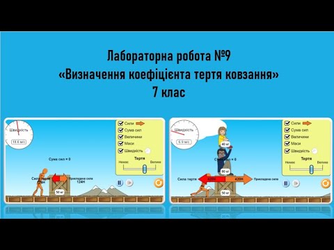 Видео: Лабораторна робота №9 "Визначення коефіцієнта тертя ковзання", 7 клас