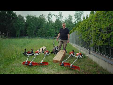 Видео: Техника Sunreka для кошения травы: бензокосы и колесный триммер.  Обзор и тест