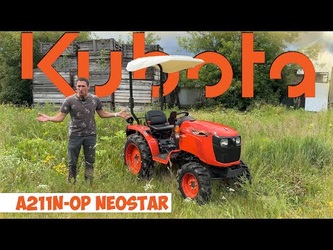 Видео: Новый!!! Японский Минитрактор Kubota A211N-OP NeoStar 21 л.с. с ПСМ и оплаченным утиль сбором...