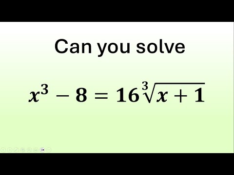 Видео: Одно увлекательное радикальное уравнение | Сможете ли вы решить?