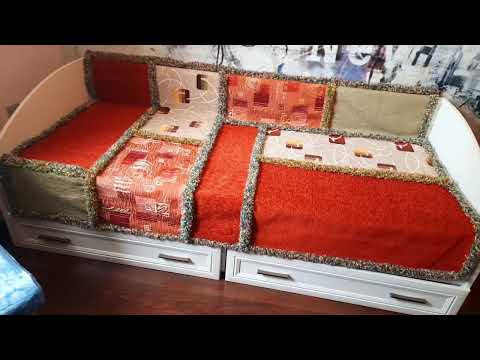 Видео: Покрывало из остатков ткани и пряжи. Вторая жизнь старым вещам 🌼🌼🌼