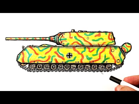 Видео: Как нарисовать танк Маус