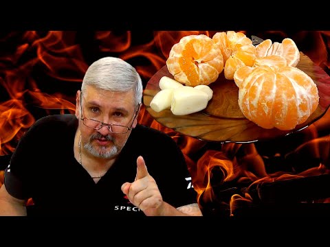 Видео: Мандарины с чесноком - вкусный салат к новому году.