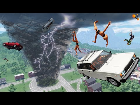 Видео: В ЦЕНТРЕ ТОРНАДО! МОЩНЫЙ УРАГАН НАКРЫЛ ГОРОД | BeamNG.drive