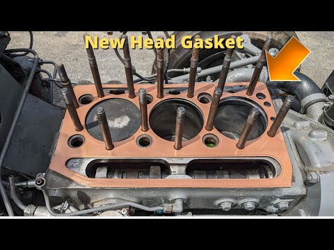 Видео: Замена прокладки головки блока цилиндров на дизельном двигателе Massey Ferguson 35